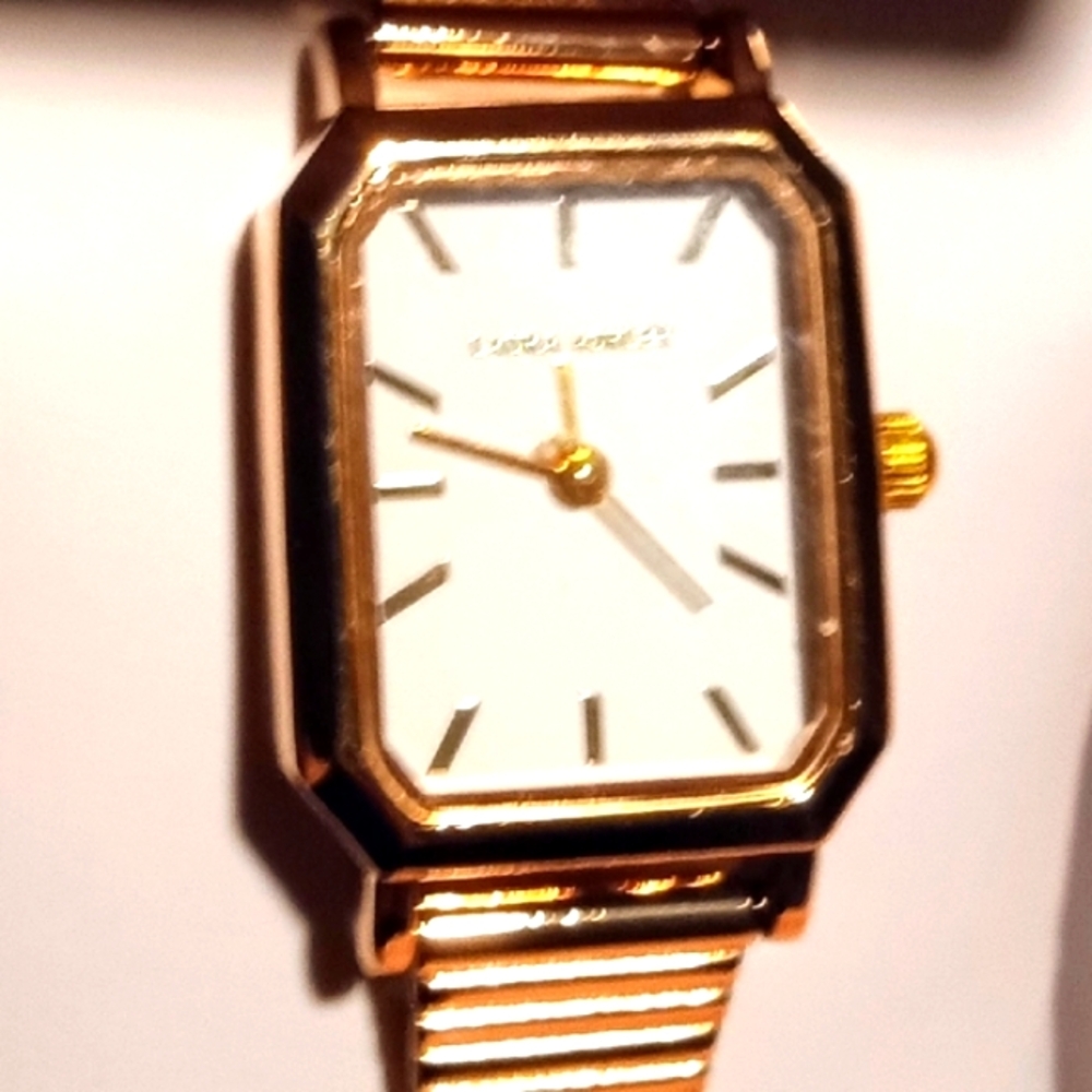 Laura Ashley Gold Rectangular Face Watch NWT - image 8